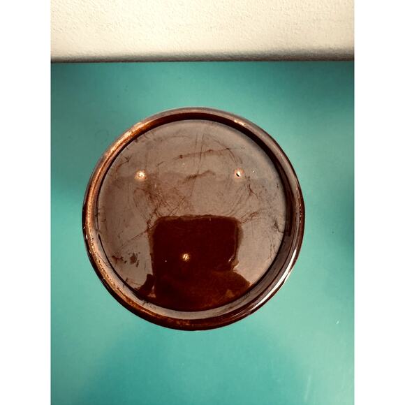 Vintage Pottery Stoneware Pitcher - Brown Salt Drip Glaze, Retro Dishware - Picture 10 of 10